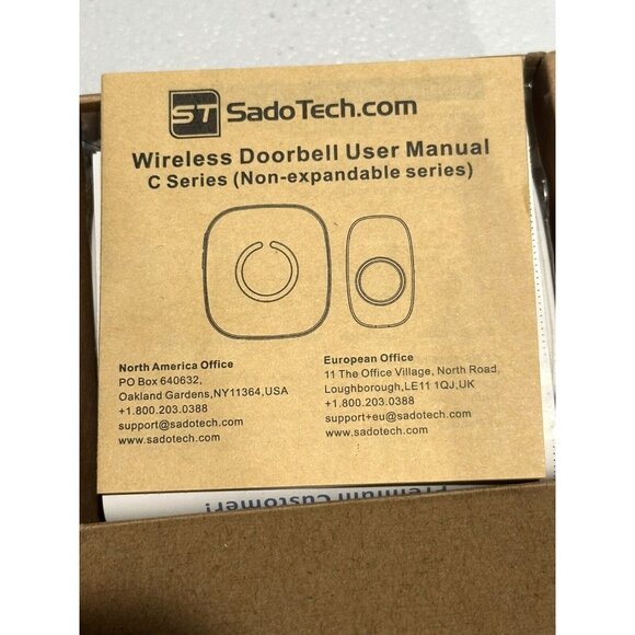 SadoTech Wireless Doorbells for Home  Adjustable Volume with 52 Chimes c Series - Picture 2 of 2
